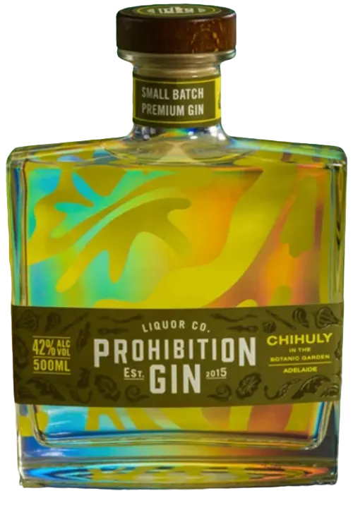 Prohibition Gin Chihuly in the Botanic Garden