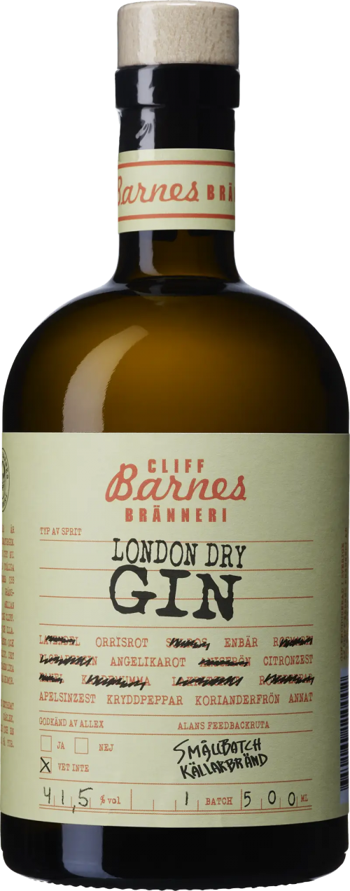 Cliff Barnes Bränneri London Dry Gin