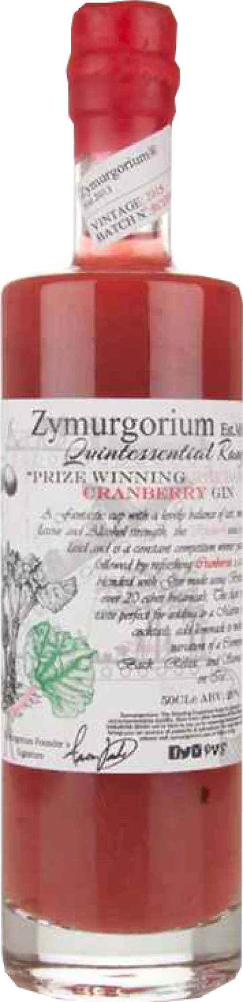 Zymurgorium Manchester Gin Liqueur British Rhubarb & Cranberry