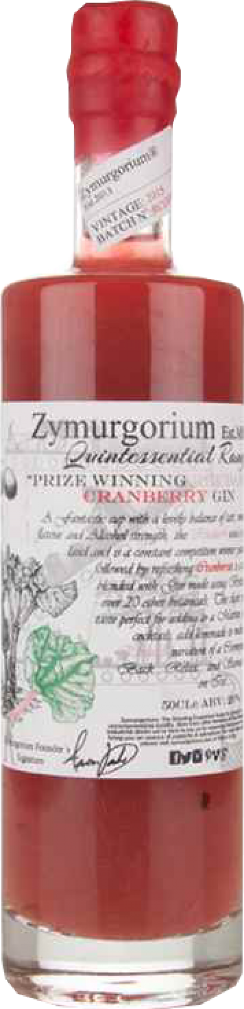 Zymurgorium Manchester Gin Liqueur British Rhubarb & Cranberry