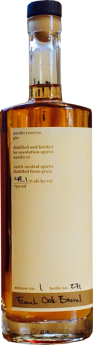 Austin Reserve Gin Single Barrel #1: French Oak