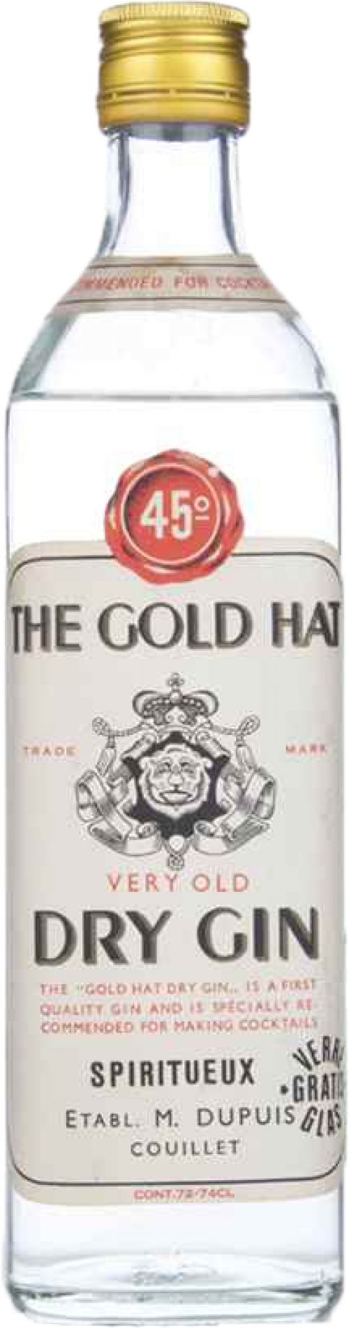 The Gold Hat Very Old Dry Gin (Discontinued)