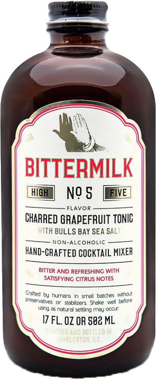 Bittermilk No. 5 Charred Grapefruit Tonic Syrup With Bulls Bay Sea Salt