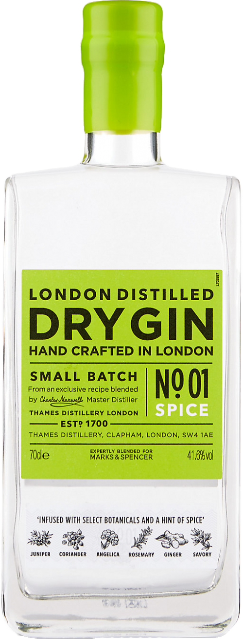 Marks & Spencer London Distilled Dry Gin No. 1 Spice Gin
