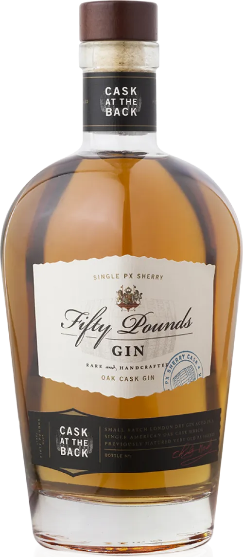 Fifty Pounds Oak Cask Gin Cask At The Back Special Edition