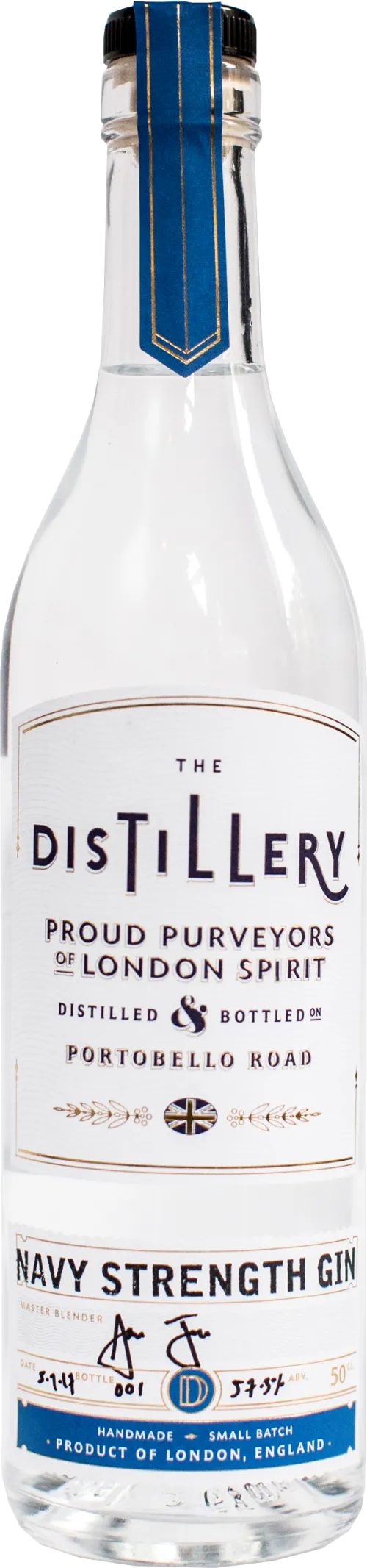 The Distillery Navy Strength Gin Distilled & Bottled On Portobello Road