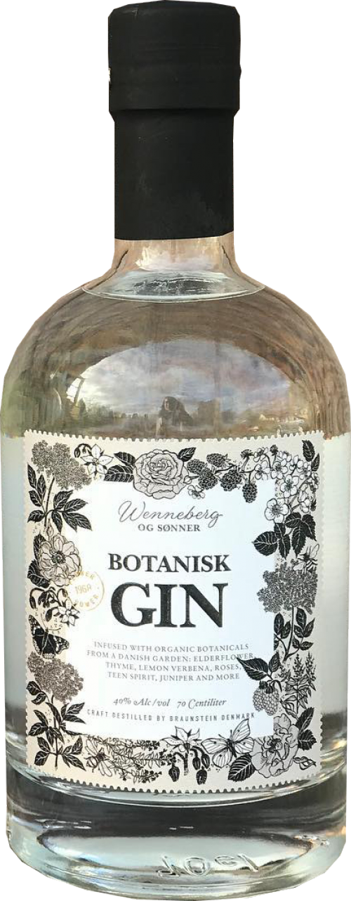 Wenneberg Og Sønner Botanisk Gin Black And White Version