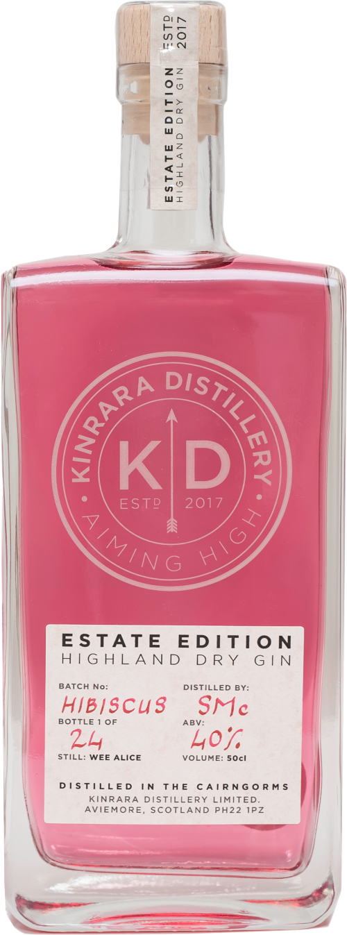Kinrara Distillery Scottish Highland Dry Gin Hibiscus Estate Edition