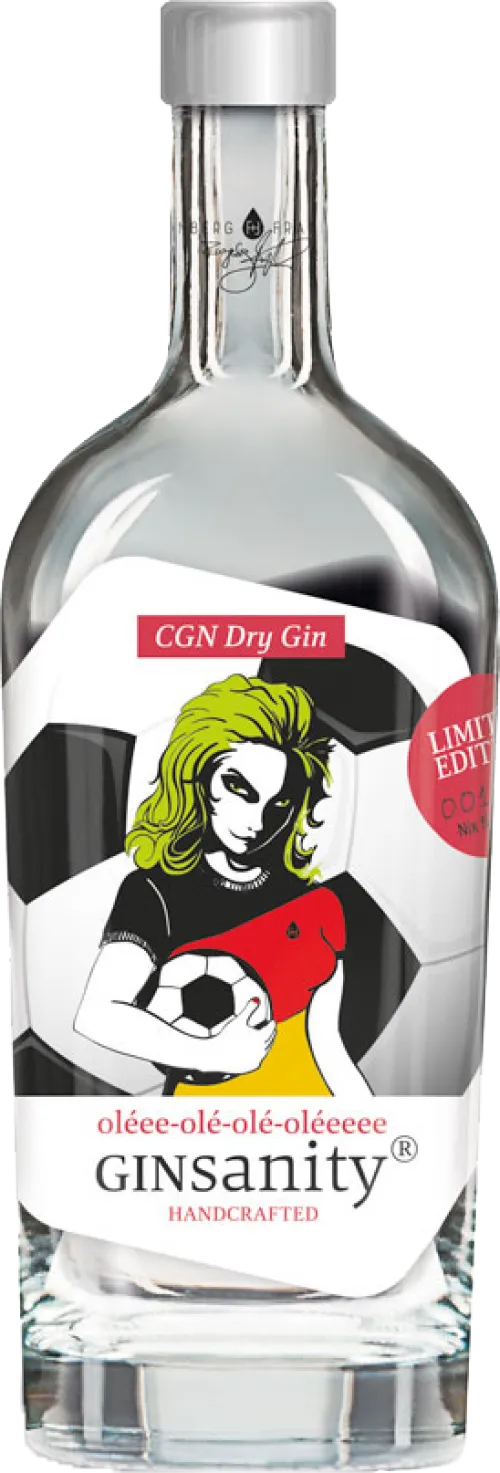 Ginsanity Handcrafted CGN Dry Gin Fussball Limited Edition
