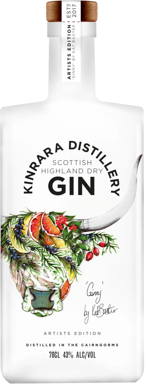 Kinrara Distillery Scottish Highland Dry Gin Artists Edition 'Ginny' By Kat Baxter