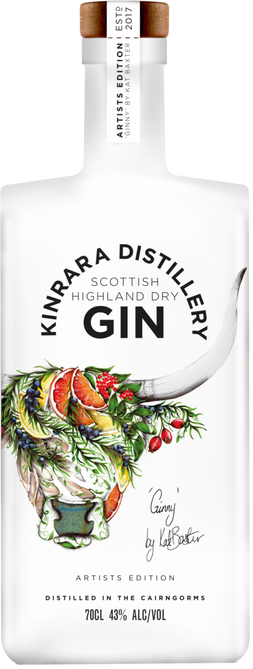 Kinrara Distillery Scottish Highland Dry Gin Artists Edition 'Ginny' By Kat Baxter