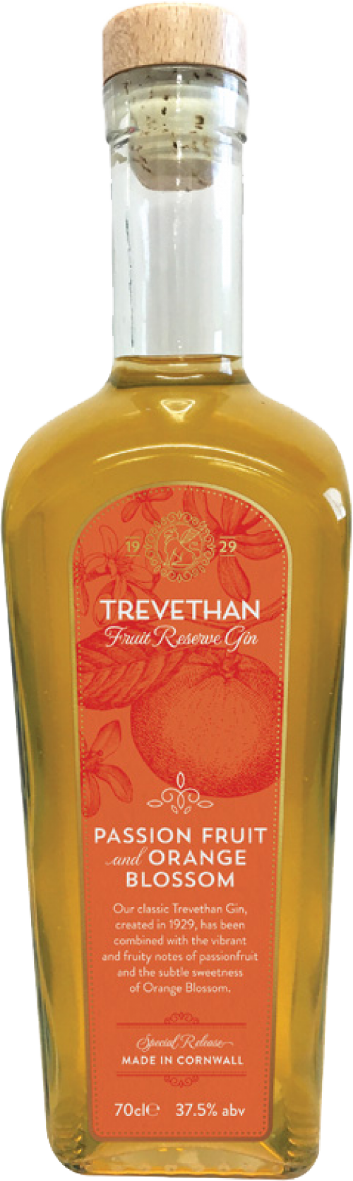 Trevethan Passion Fruit & Orange Blossom Cornish Gin