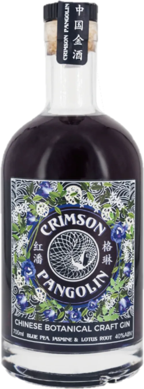 Crimson Pangolin Chinese Botanical Craft Gin Blue Pea, Jasmine & Lotus Root