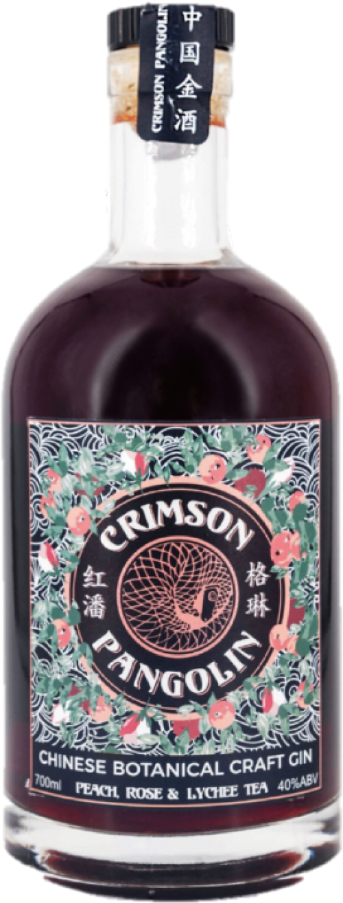 Crimson Pangolin Chinese Botanical Craft Gin Peach, Rose & Lychee Tea
