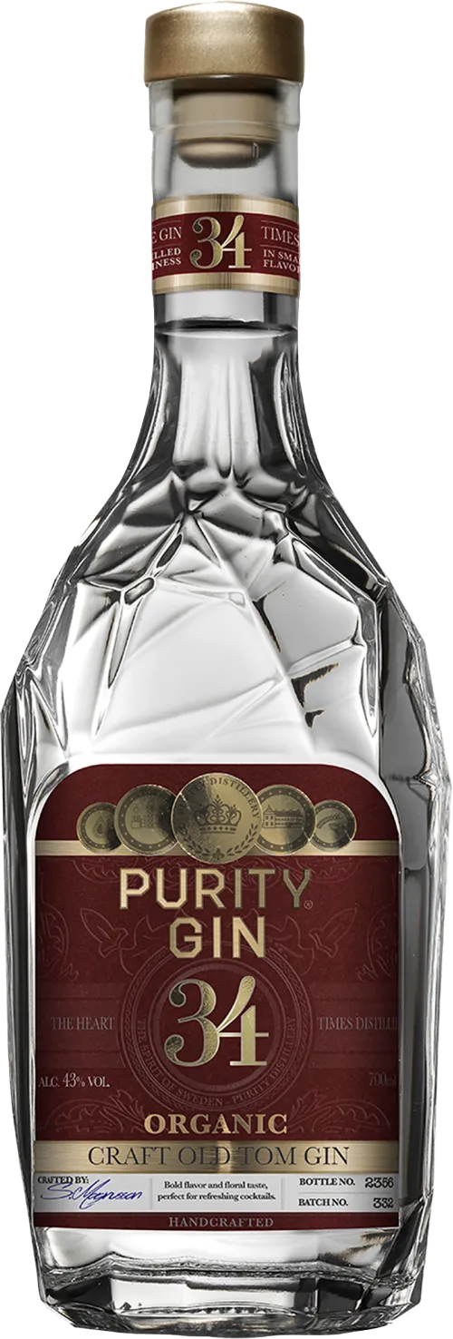 Purity Gin 34 Organic Craft Nordic Old Tom Gin