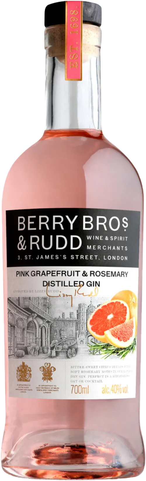 Berry Bros And Rudd Pink Grapefruit & Rosemary Distilled Gin