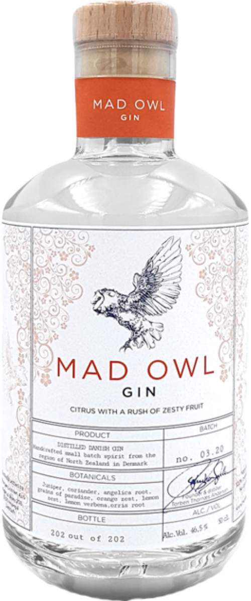Mad Owl Gin Citrus With A Rush Of Zesty Fruit