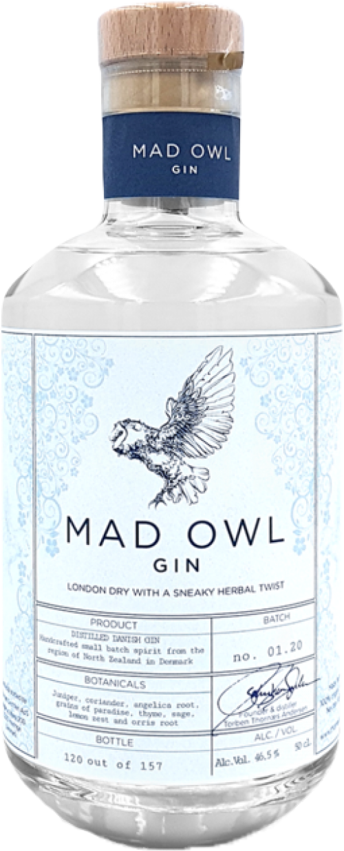 Mad Owl Gin London Dry With A Sneaky Herbal Twist