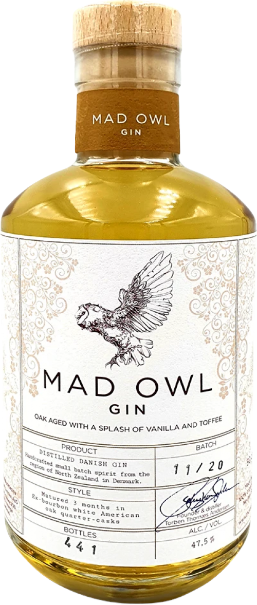 Mad Owl Gin Oak Aged With A Splash Of Vanilla And Toffee