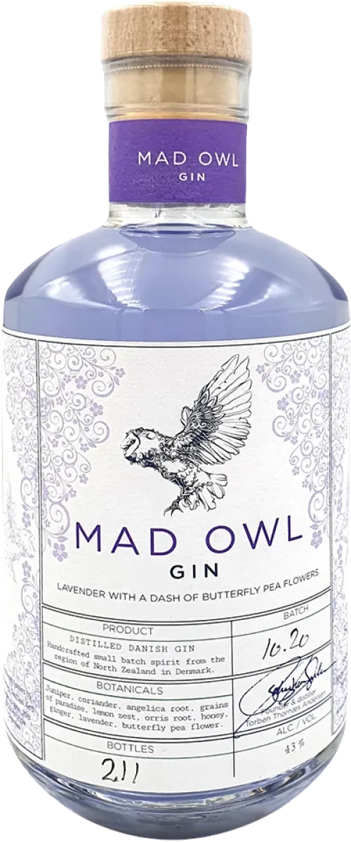 Mad Owl Gin Lavender With A Dash Of Butterfly Pea Flower