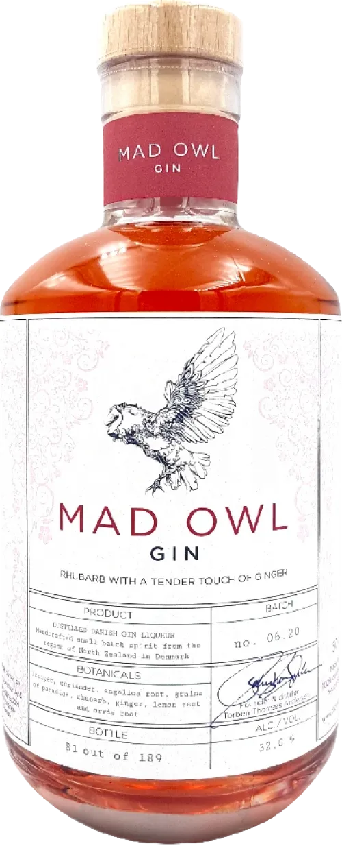 Mad Owl Gin Rhubarb With A Tender Touch Of Ginger