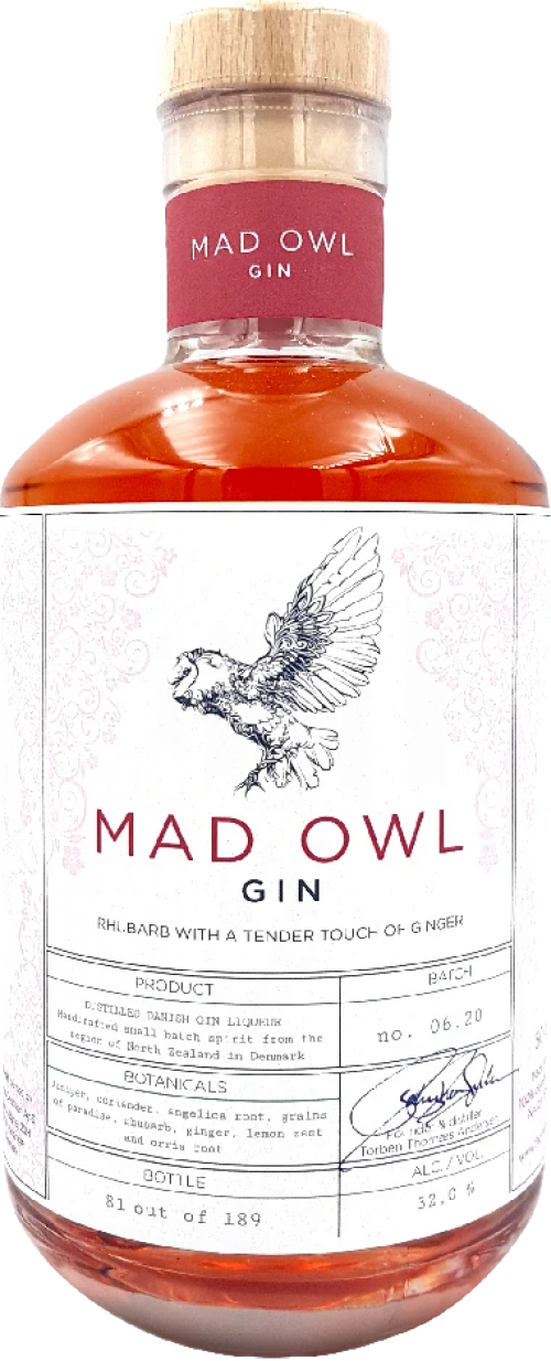 Mad Owl Gin Rhubarb With A Tender Touch Of Ginger