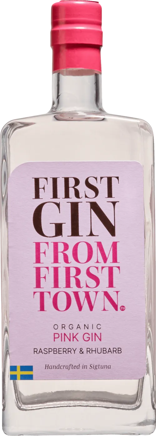 First Gin From First Town Organic Pink Gin Raspberry & Rhubarb