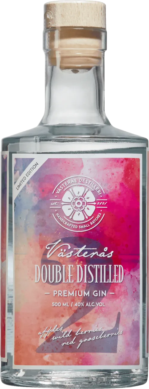Västerås Double Distilled Premium Gin Apples, Wild berries, Red gooseberries