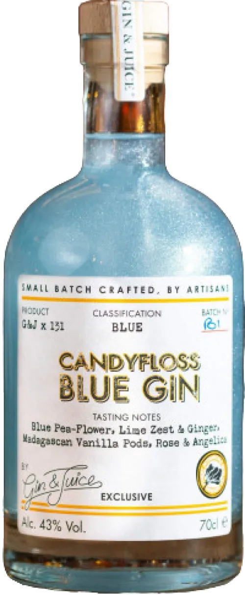 Gin & Juice Blue Shimmer Candy FLoss Organic Craft Gin