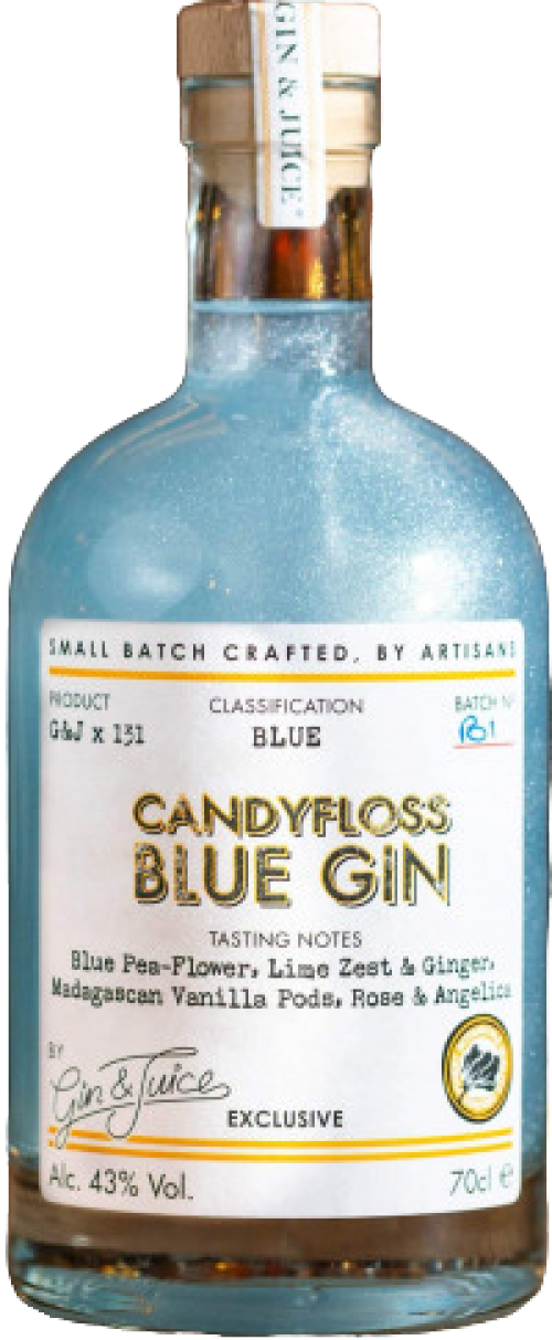 Gin & Juice Blue Shimmer Candy FLoss Organic Craft Gin