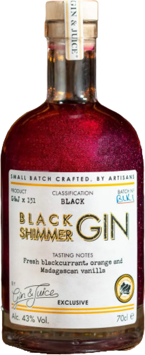 Gin & Juice Black Shimmer Candy Floss Organic Craft Gin