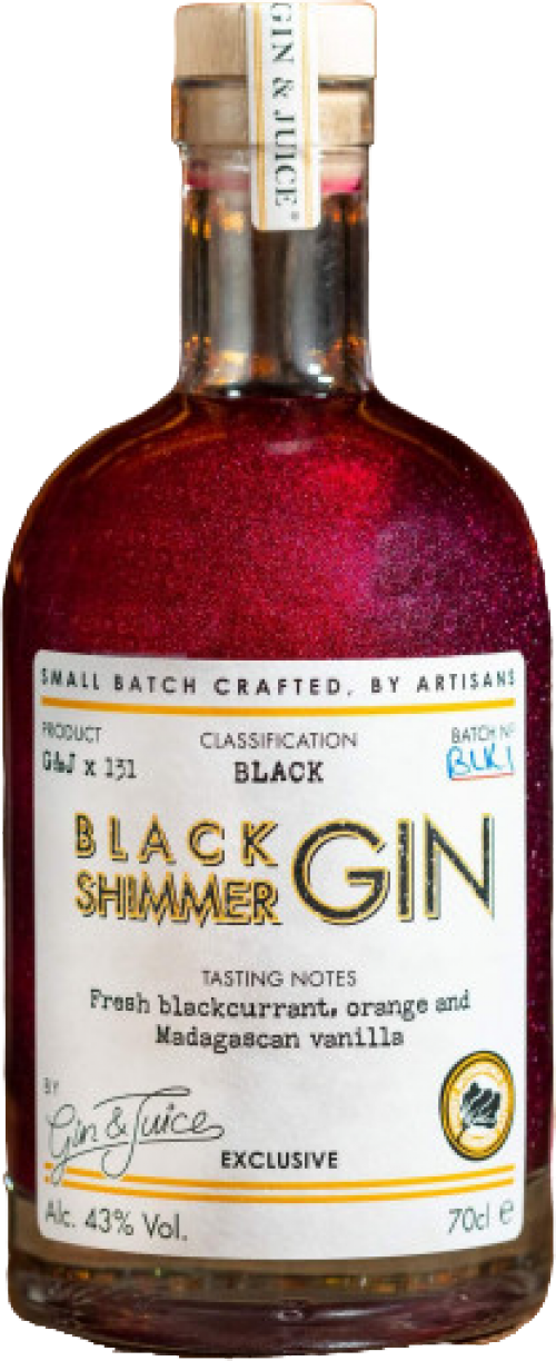 Gin & Juice Black Shimmer Candy Floss Organic Craft Gin