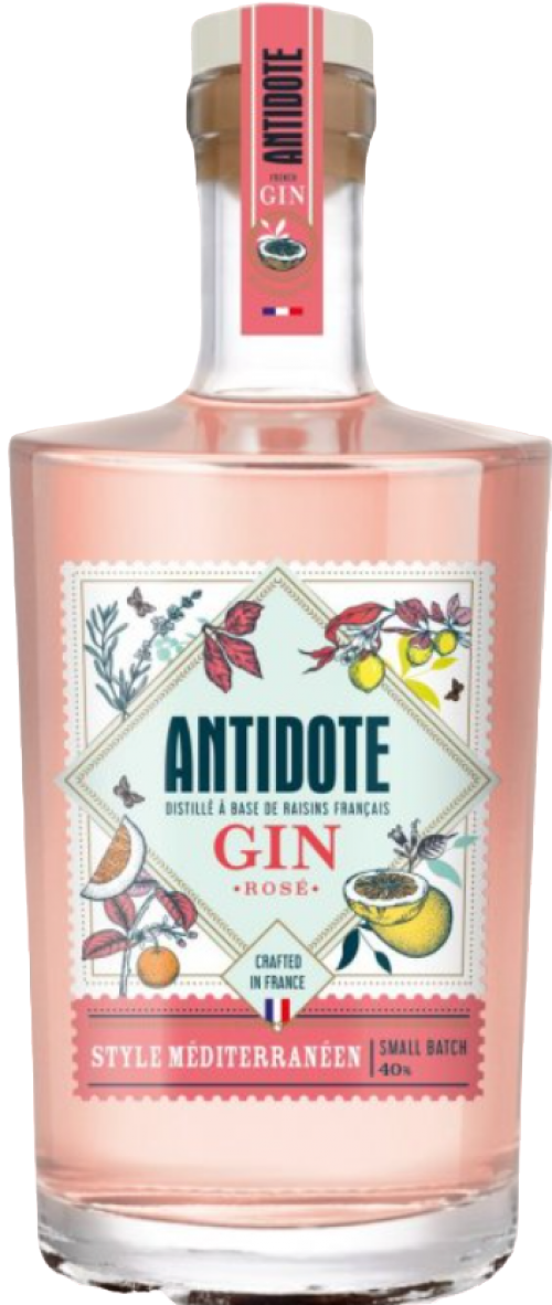Gin Antidote Rose Méditerranéen Made in France