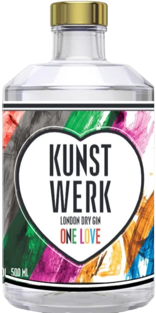 Kunstwerk Gin One Love Sonderedition Sonderabfüllung